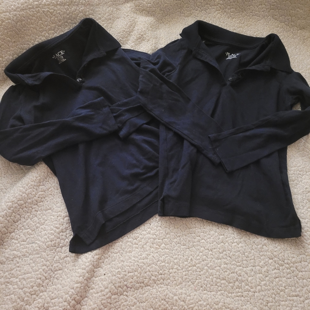 ⭐Long Sleeve Polos Navy Size M(7/8)